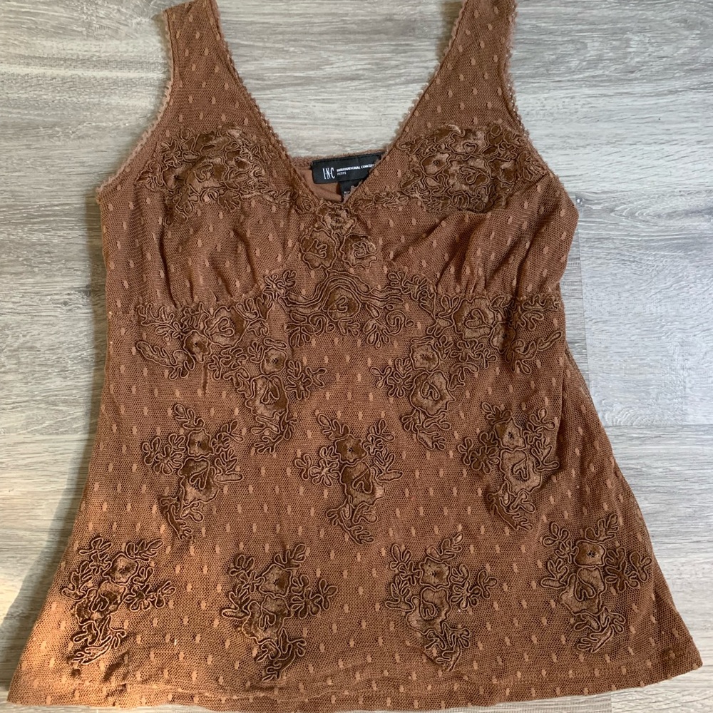 BROWN Y2K TOP !!